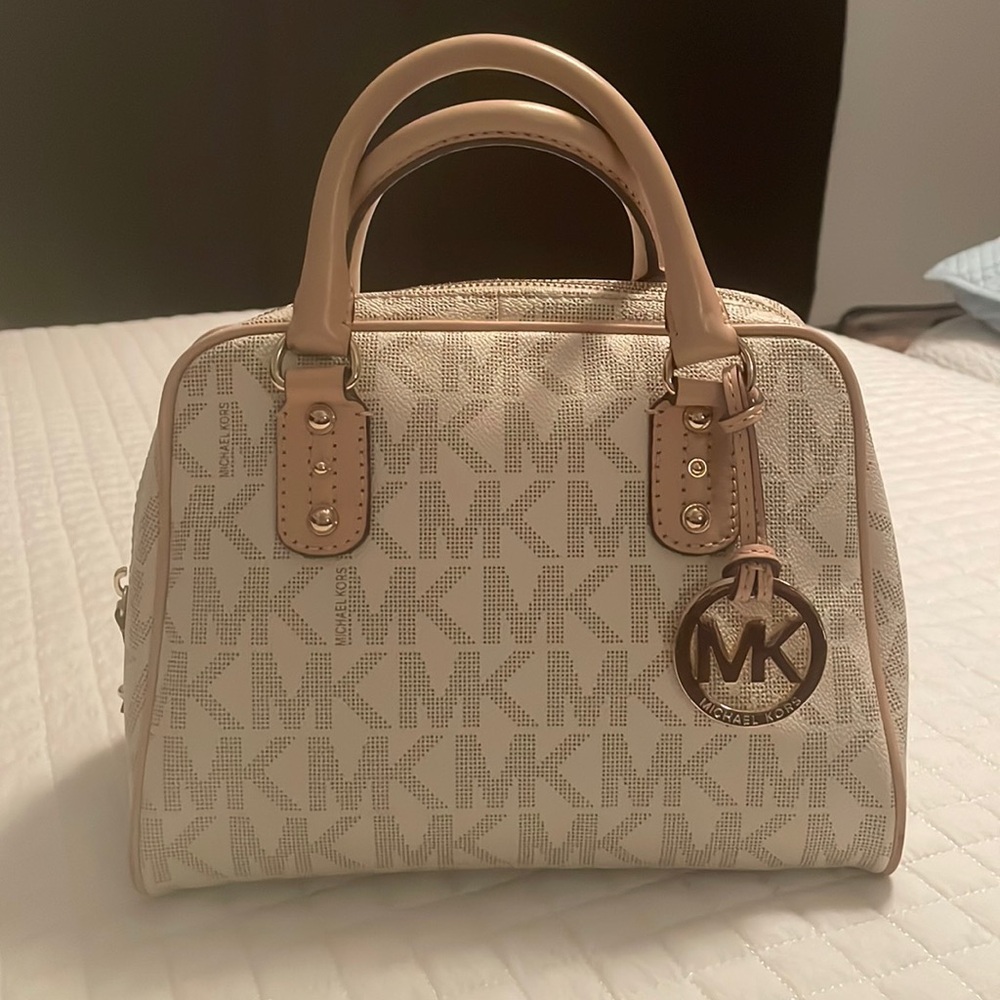 Michael Kors Cream Satchel Bag
